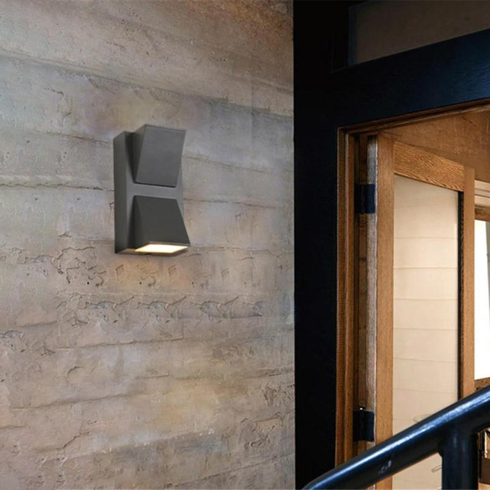 Lampă de perete exterioară modernă Terin neagră cu LED - Sereilux