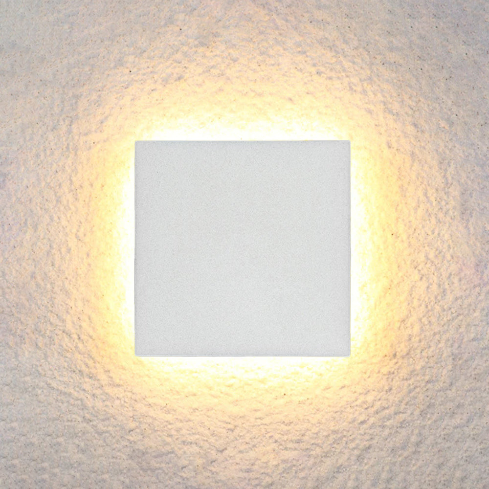 Dori Minimalistische runde/quadratische Außenwandleuchte LED, Schwarz/Weiß - Sereilux