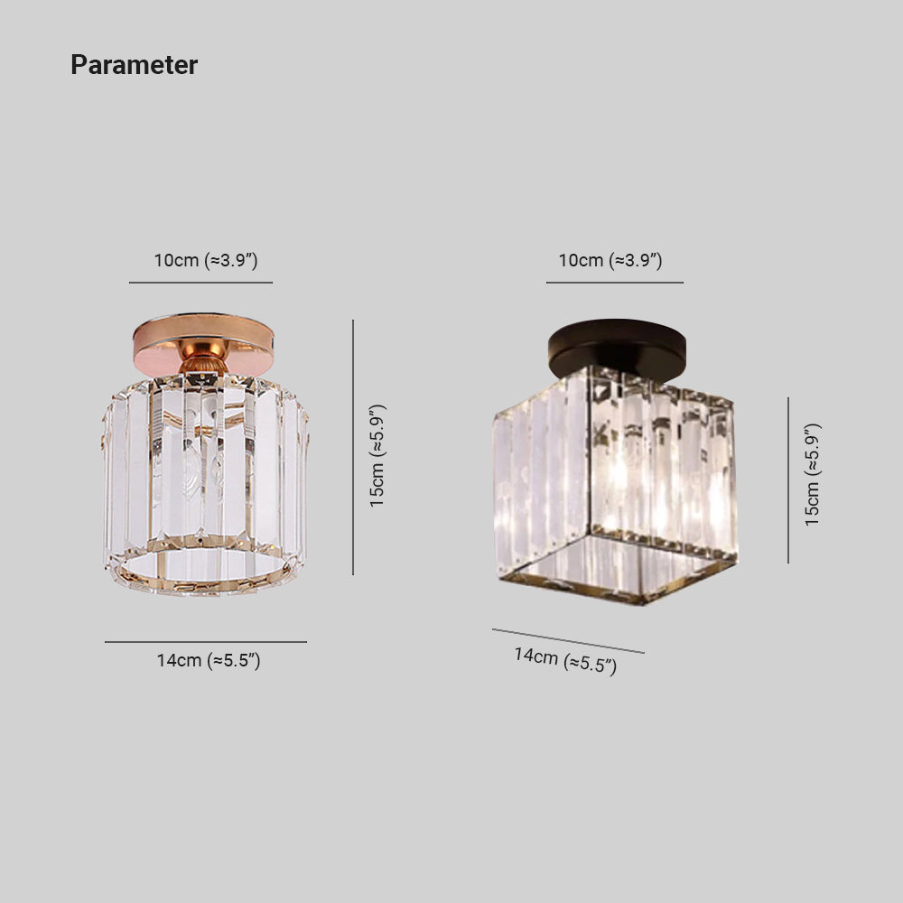Cerin Modern /Crystal Ceiling Light, 3 Colors - Sereilux