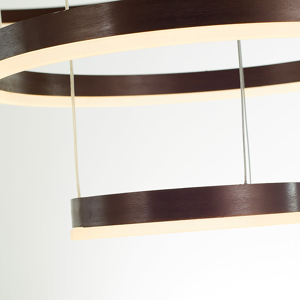Zorin Suspension Anneau Moderne Métal Noir/Doré/Café Salon-Luire