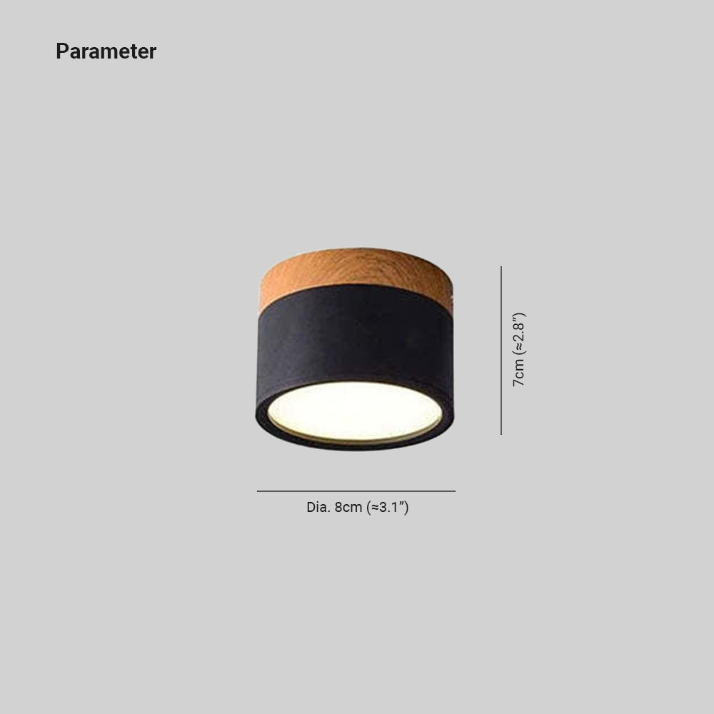 Luxin cylindrisk indbygget loftlampe - Sereilux
