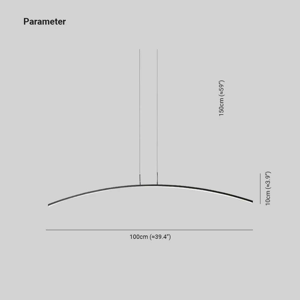 Xeli minimalistisk lineær fjernbetjent pendellampe - Sereilux