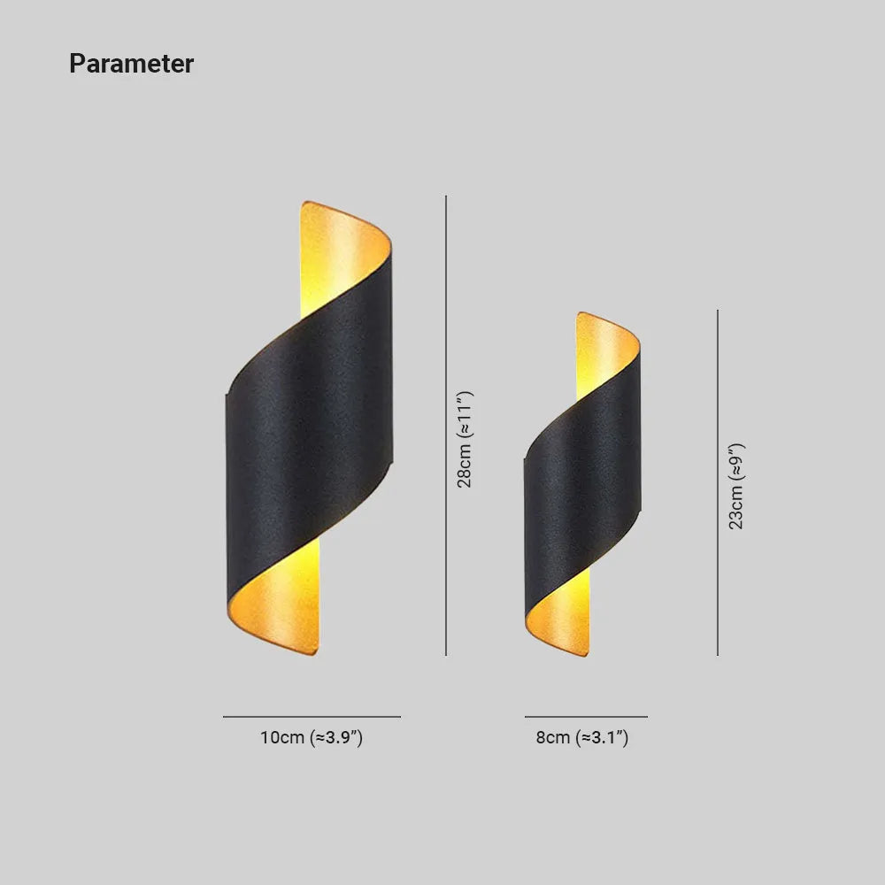 Lampă de perete Marqen modernă, formă de scoică spiralată pentru exterior - Sereilux