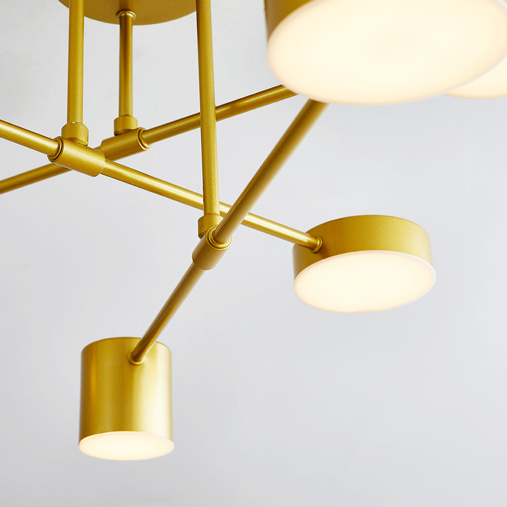 Sorex loftlampe LED indbygget sort/hvid/guld 6 hoveder - Sereilux