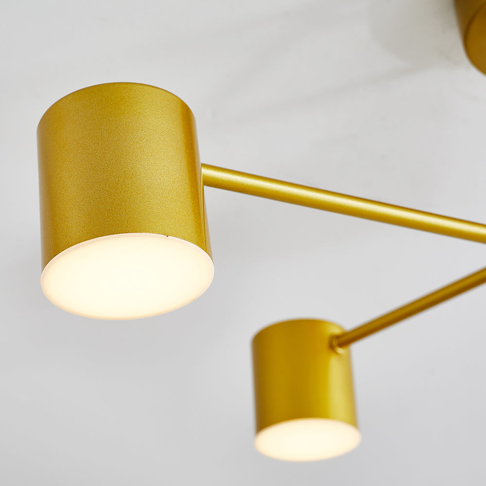 Sorex loftlampe LED indbygget sort/hvid/guld 6 hoveder - Sereilux