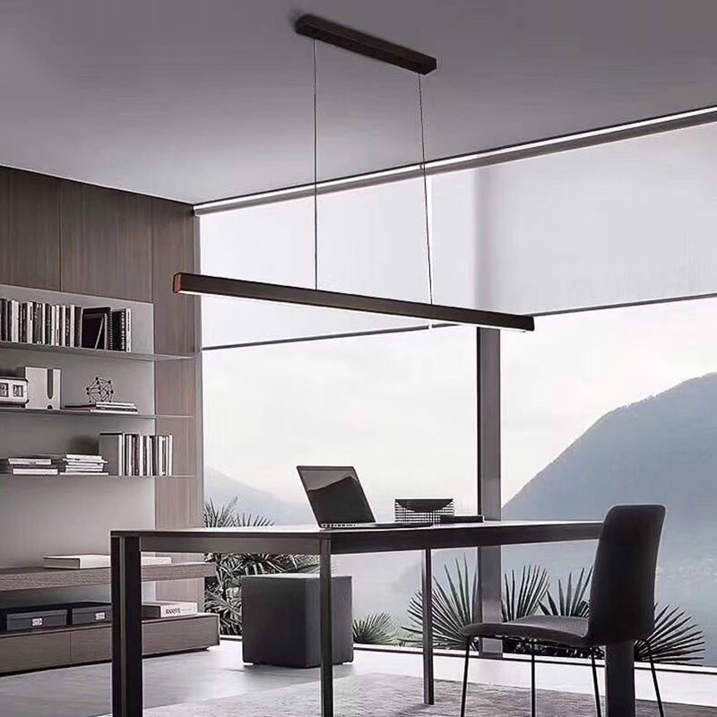 Eron Minimalist Classic Black & White Linear Pendant Light - Sereilux