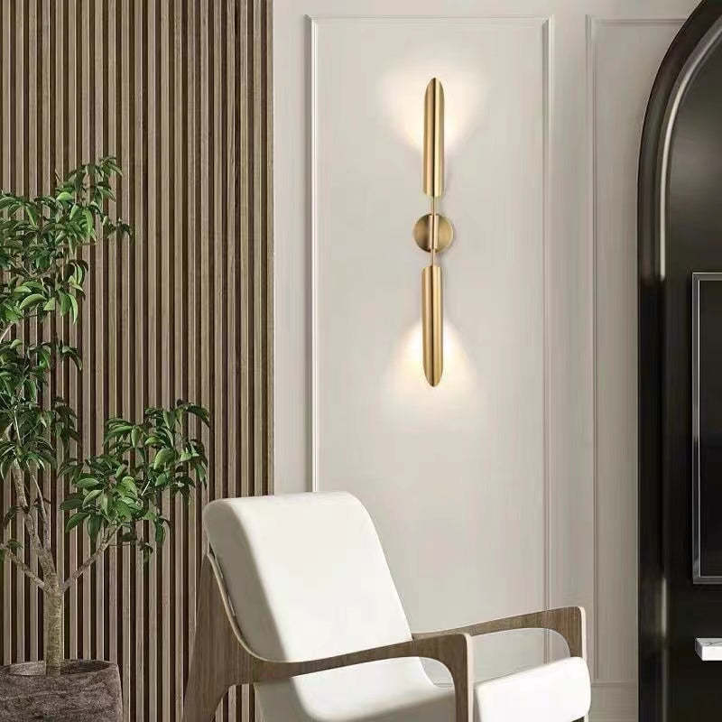 Zorva Wall Lamp Luxury Double-head Golden Scabbard - Sereilux