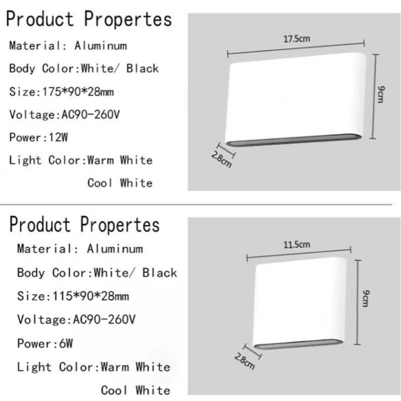 Orix Modern Rectagulart Waterproof Outdoor Wall Lamp, Black/White - Sereilux