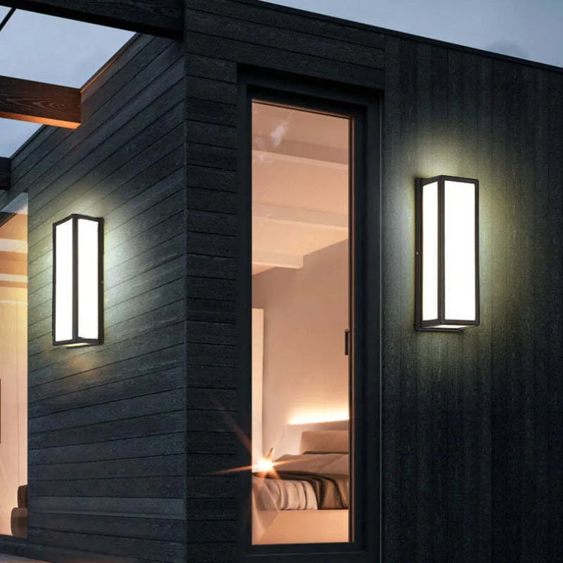 Noven Wall Lamp Modern Waterproof Cross Outdoor Black - Sereilux
