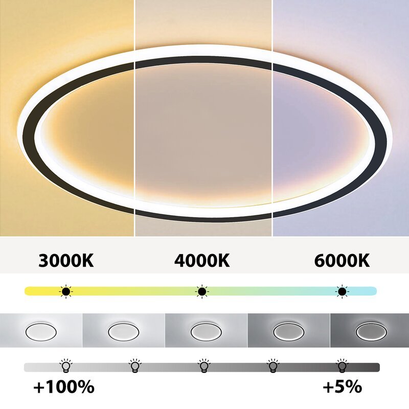 Varin Opbouw Plafondlamp Modern LED Rond - Sereilux