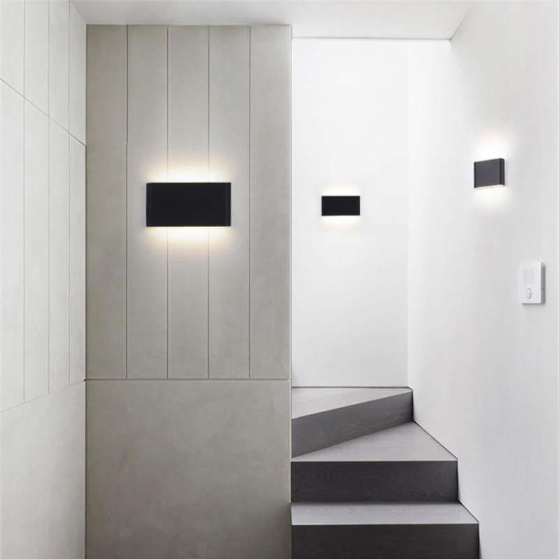 Orix Modern Rectagulart Waterproof Outdoor Wall Lamp, Black/White - Sereilux