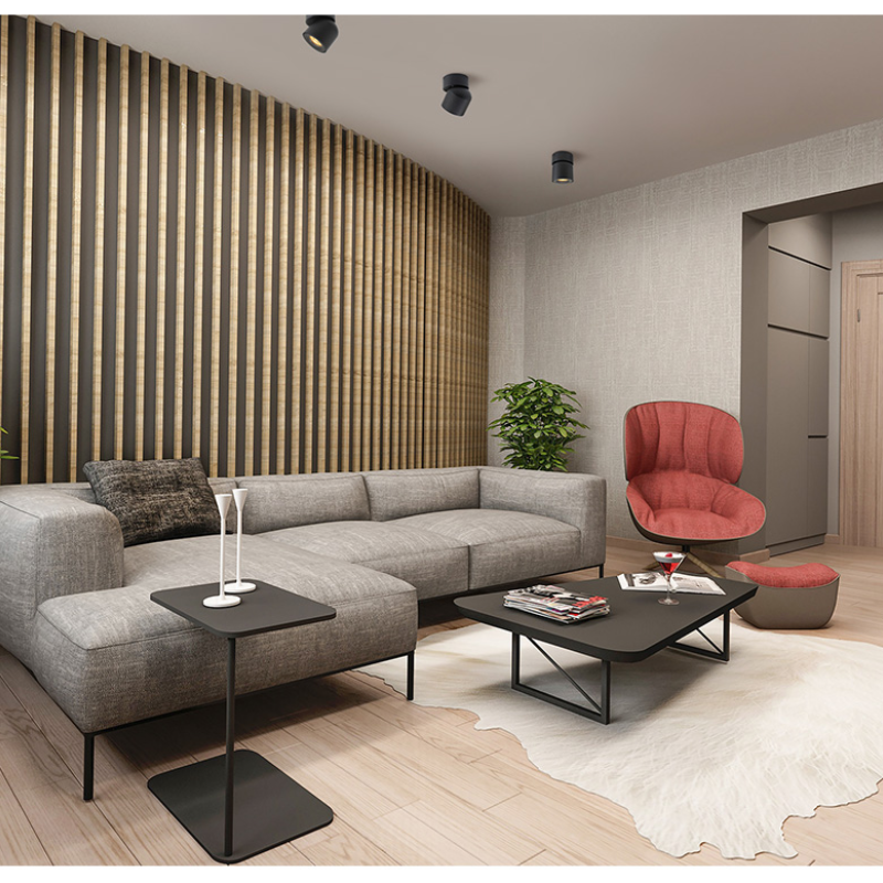 Lampada da soffitto moderna a LED Lurix Spotlight, nera/bianca - Sereilux