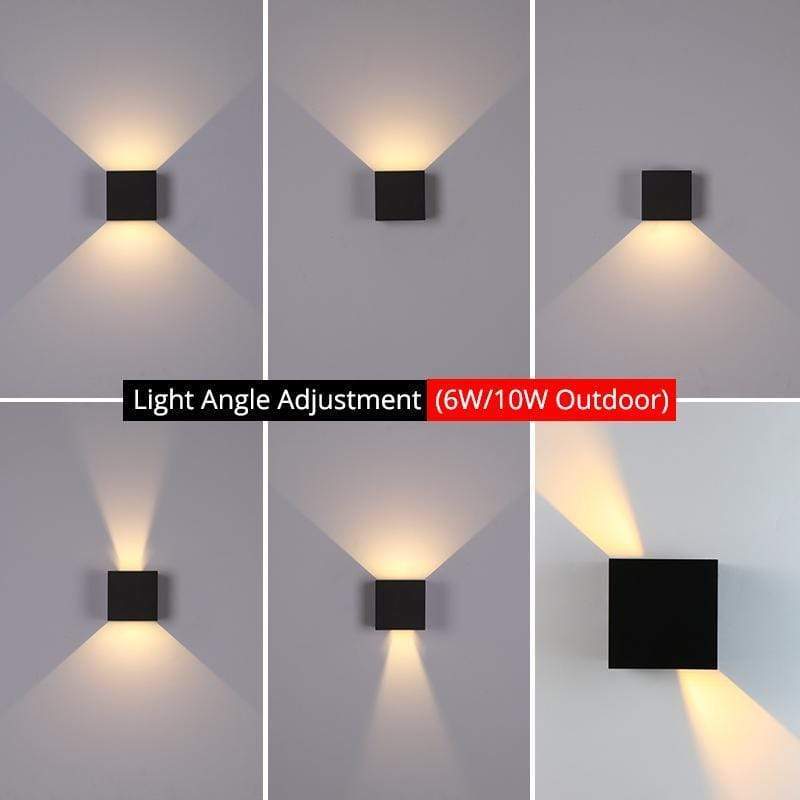 Lampă de perete exterioară pătrată modernă reglabilă Eronil cu LED - Sereilux