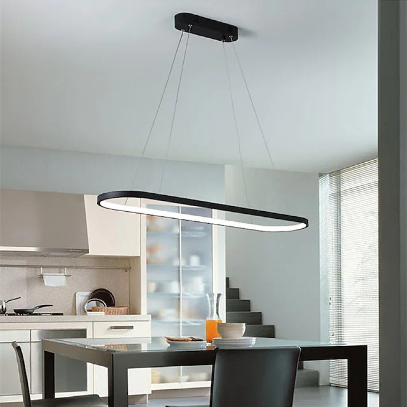 Minimalistyczna owalna lampa wisząca do wnętrz Avenor - Sereilux