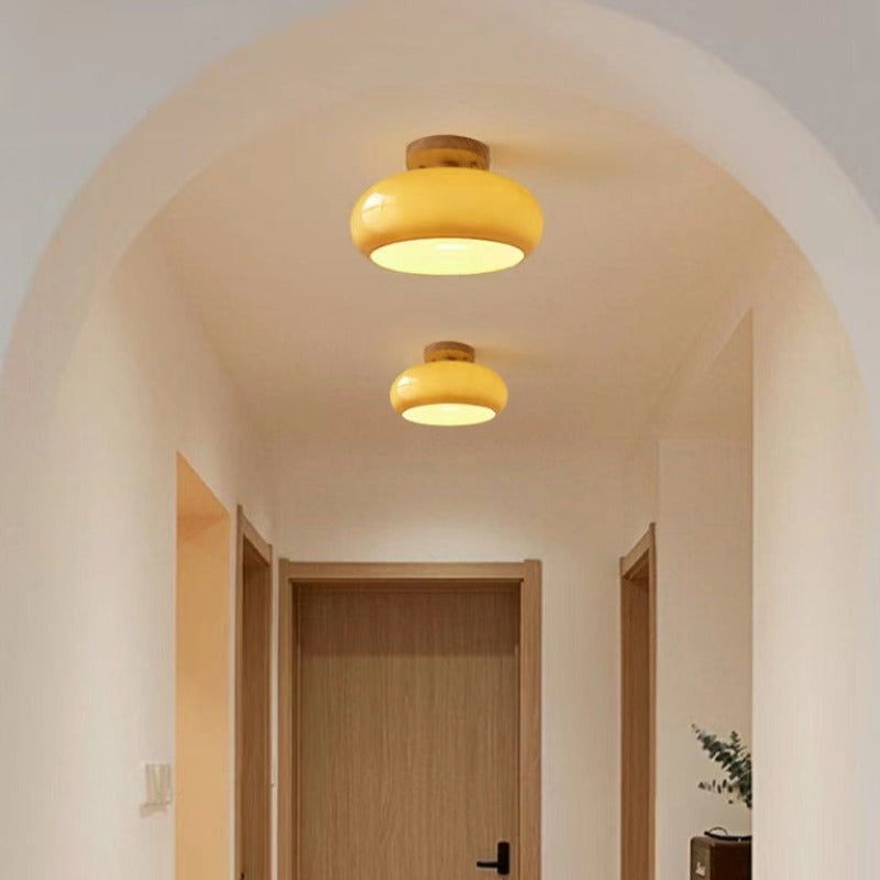 Velorn Ceiling Light Flush Mount Wood - Sereilux