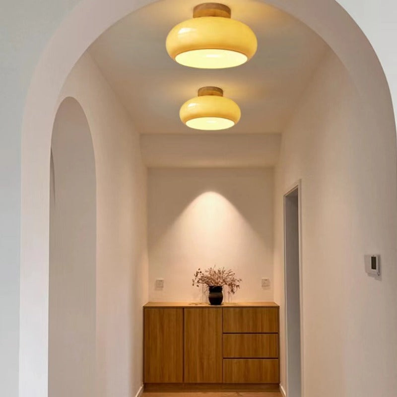 Velorn Ceiling Light Flush Mount Wood - Sereilux