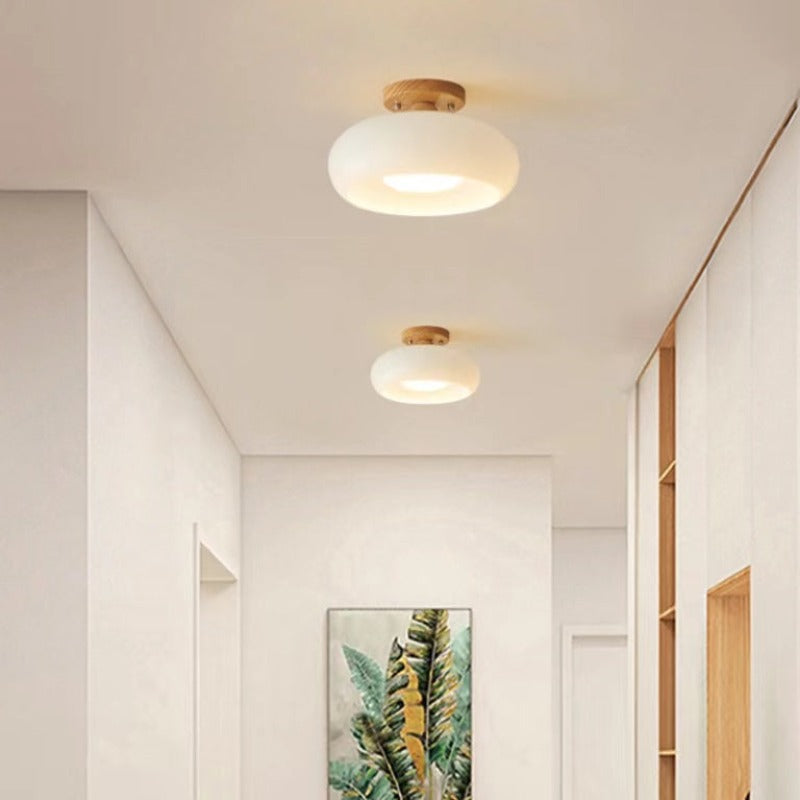 Velorn Ceiling Light Flush Mount Wood - Sereilux