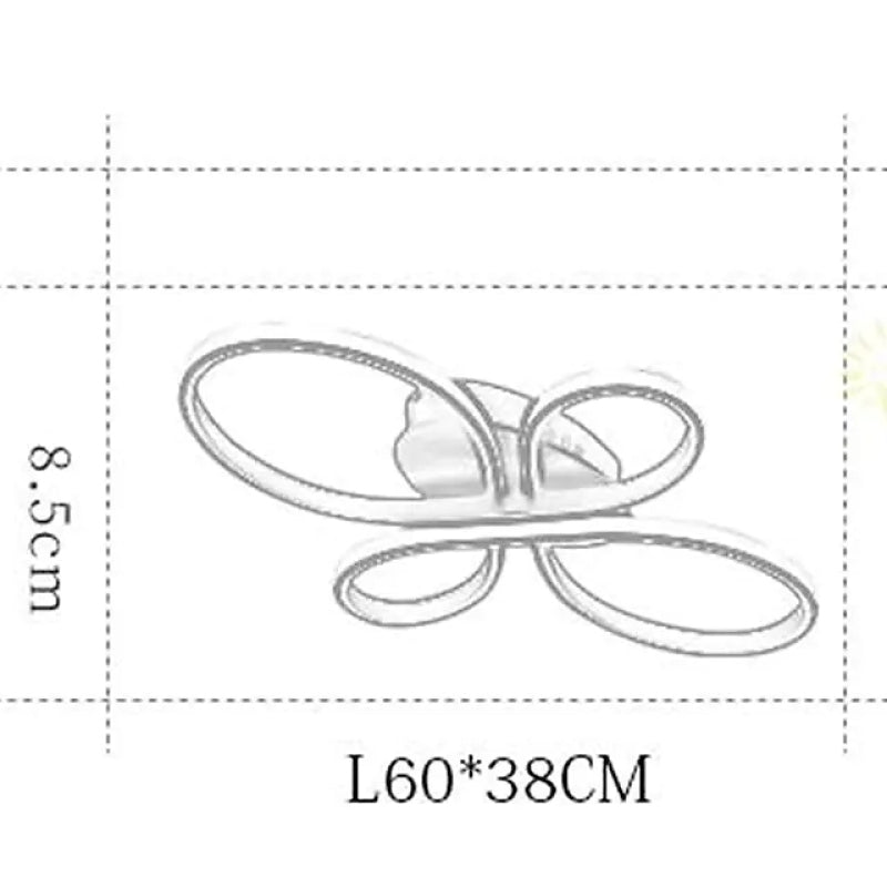 Luz de Teto Embutida com Múltiplos Anéis LED Modernos Rori, Castanho/Branco - Sereilux