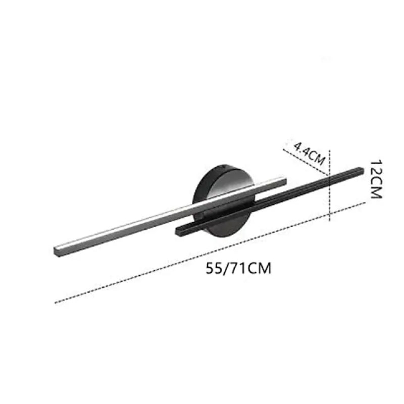 Noviq Modern Nordic Disc/Linear LED Wall Lamp, Black/White - Sereilux