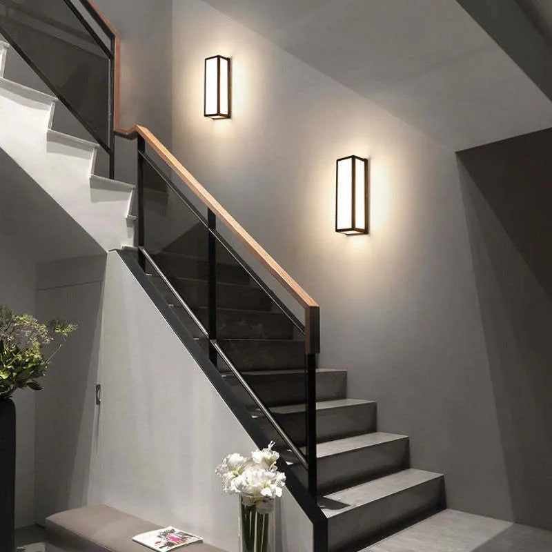 Noven Wall Lamp Modern Waterproof Cross Outdoor Black - Sereilux
