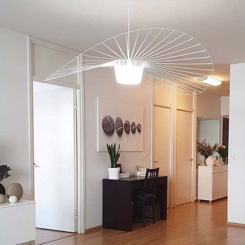 Xelion Pendant Light Modern Flower Fabric Black/White/Gold/Brown - Sereilux