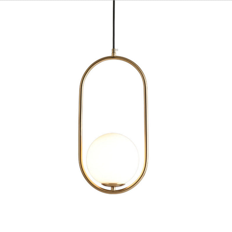 Torinor Suspension Anneau/Boule Moderne. Métal/Acrylique. Doré/Noir. Salon-Luire