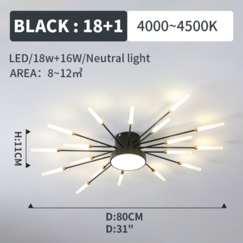Vexor Modern Home Decoration Fireworks LED Ceiling Light - Sereilux