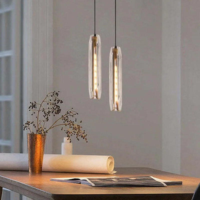 Orinex Messing Designer Glas Pendelleuchte Smoky - Sereilux