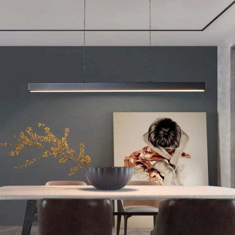 Lerin Modern Linear LED Pendant Light Black/Brown - Sereilux