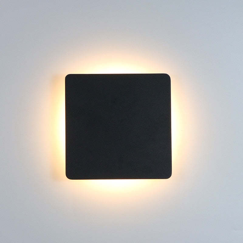 Dori Minimalistische runde/quadratische Außenwandleuchte LED, Schwarz/Weiß - Sereilux