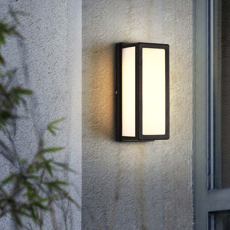 Noven Wall Lamp Modern Waterproof Cross Outdoor Black - Sereilux