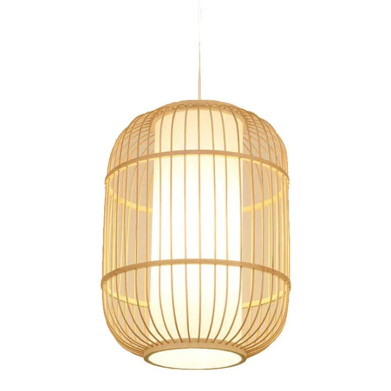 Lampada a sospensione vintage in rattan e bambù intrecciato a mano Taven - Sereilux