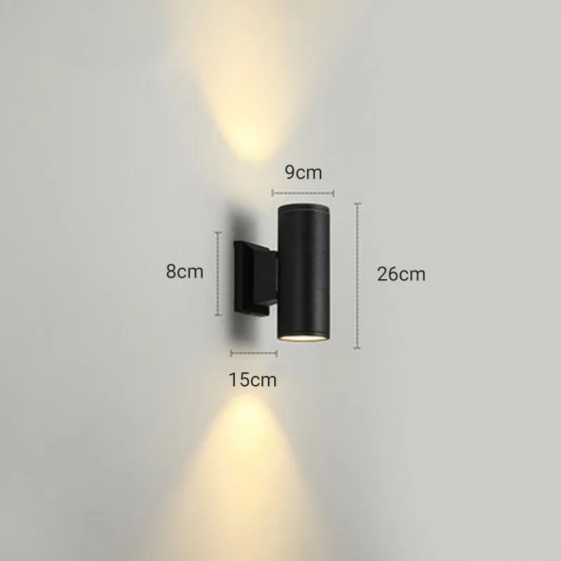Kirema Wandlamp Minimalistisch Dubbelkop Buiten - Sereilux