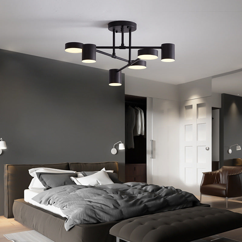 Sorex loftlampe LED indbygget sort/hvid/guld 6 hoveder - Sereilux