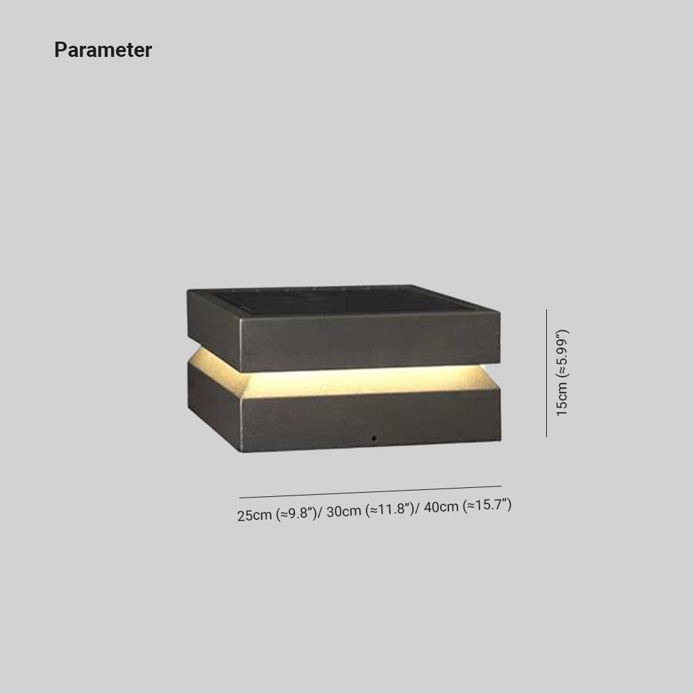 Corvex Außenlampe Modern Konkav Schwarz Solar - Sereilux