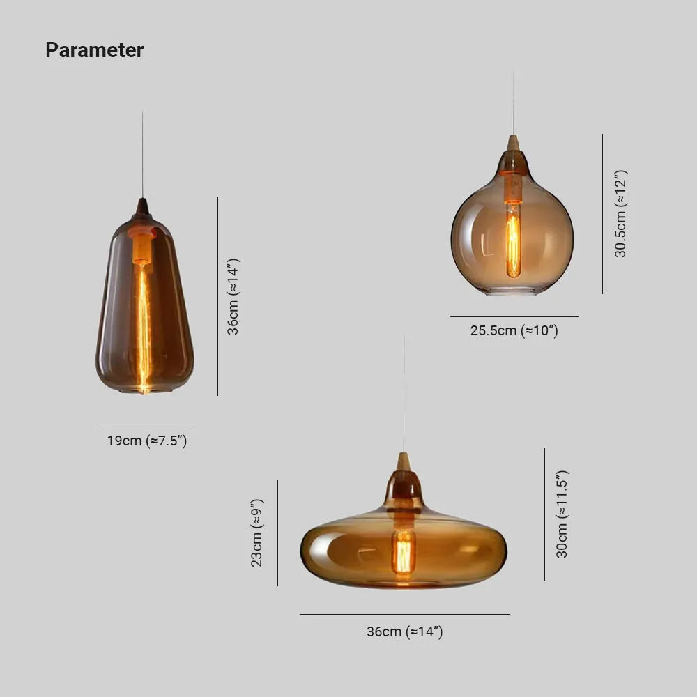 Sorvex Pendant Light Amber Glass - Sereilux
