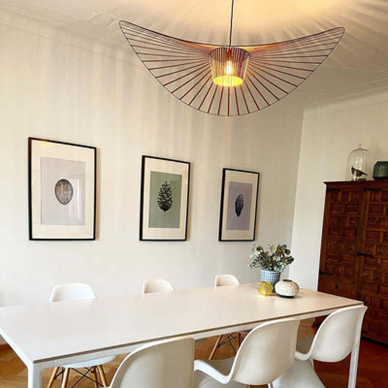 Xelion Pendant Light Modern Flower Fabric Black/White/Gold/Brown - Sereilux