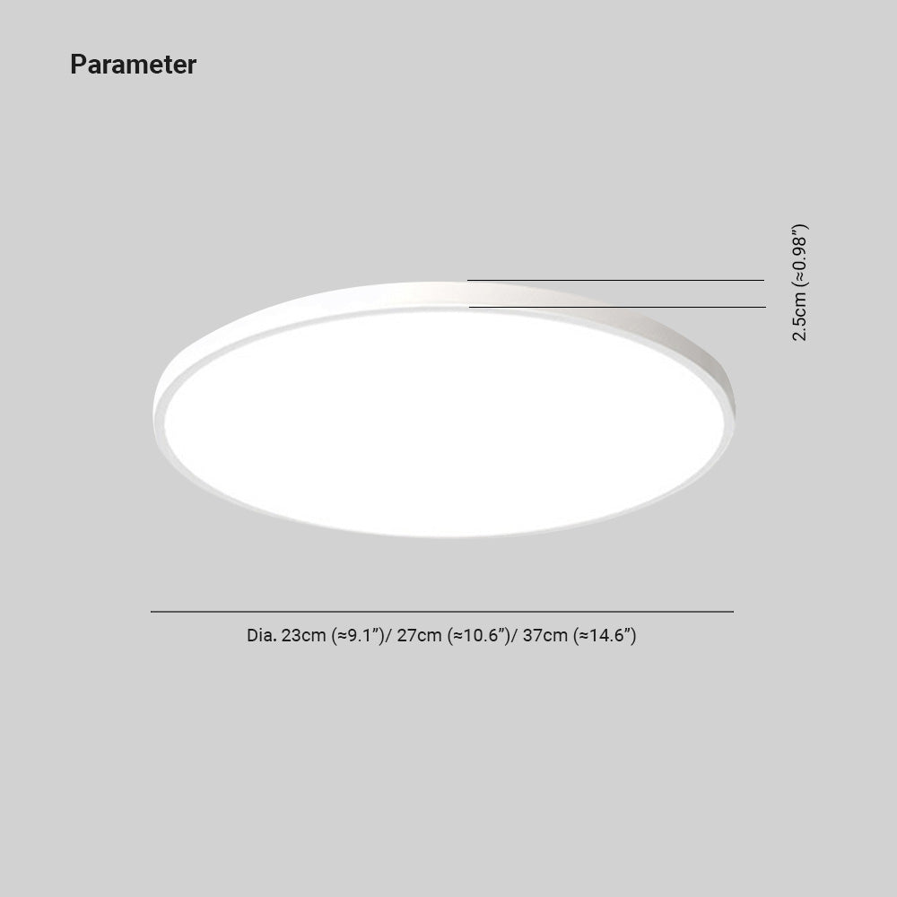 Nexar Plafonnier Rond Moderne. Acrylique/ABS. Blanc/Noir. Salon-Luire