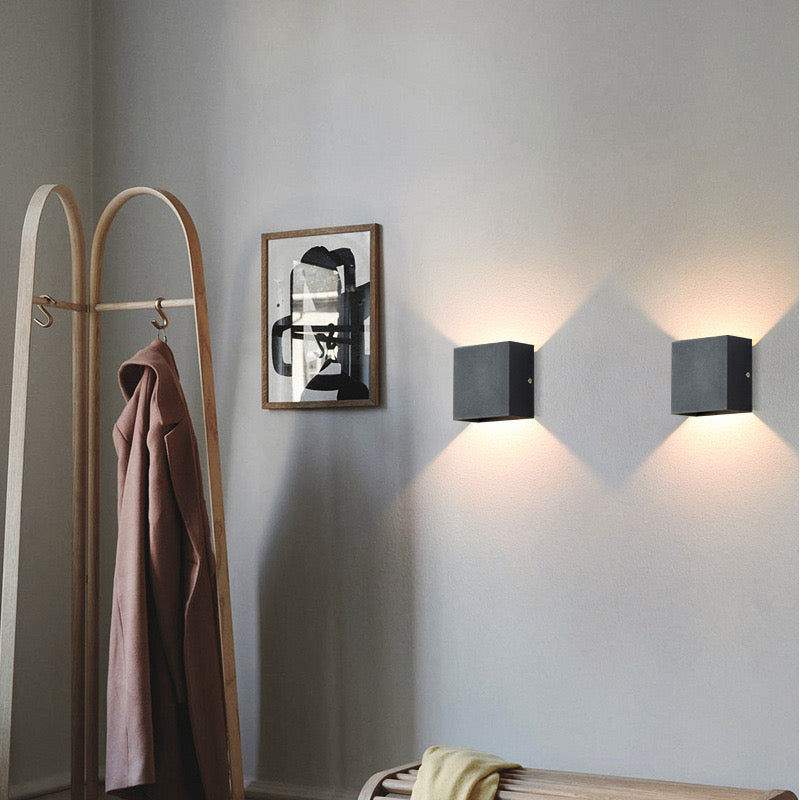 Lampă de perete exterioară pătrată modernă reglabilă Eronil cu LED - Sereilux
