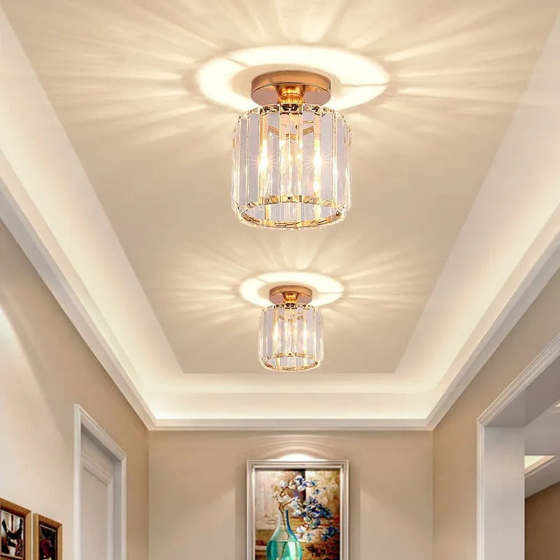 Cerin Modern /Crystal Ceiling Light, 3 Colors - Sereilux