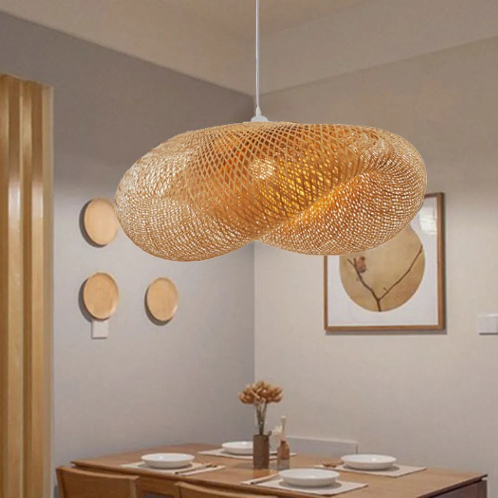 Veltrix Pendant Light Natural Kitchen Island Bamboo - Sereilux