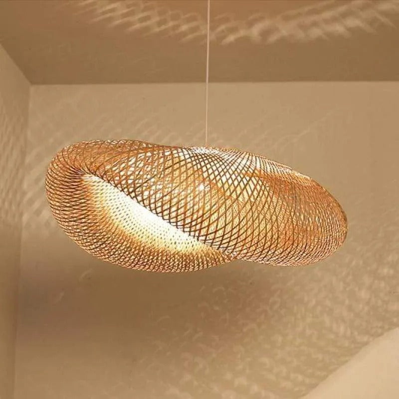 Veltrix Pendant Light Natural Kitchen Island Bamboo - Sereilux