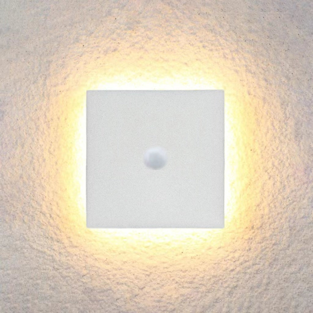 Dori Minimalistische runde/quadratische Außenwandleuchte LED, Schwarz/Weiß - Sereilux