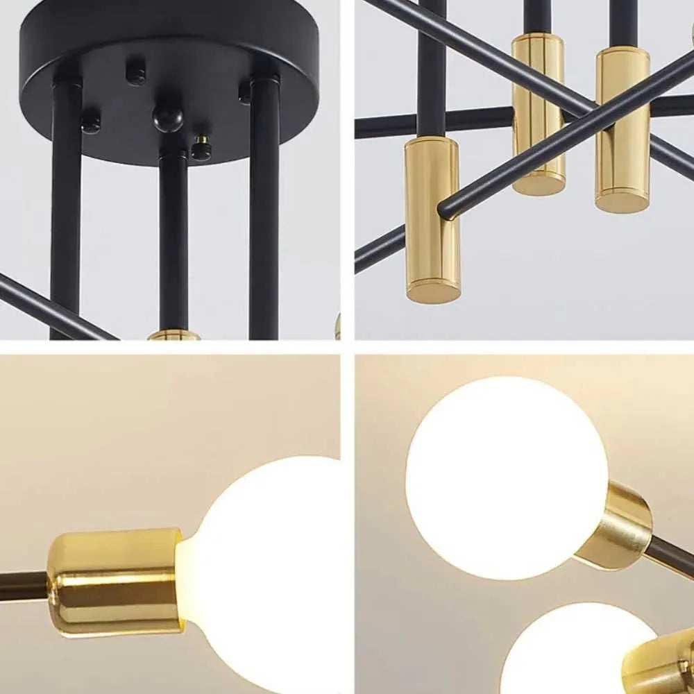 Bori Retro Satellitformad Taklampa - Sereilux