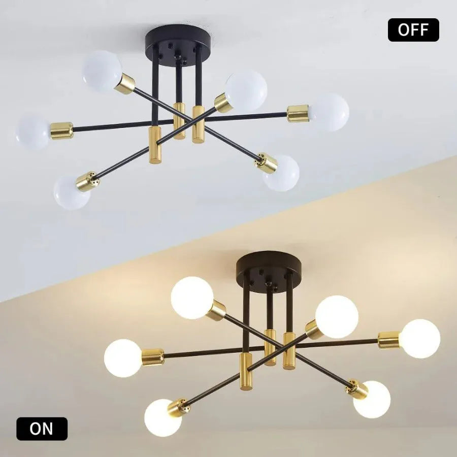 Bori Retro Satellitformad Taklampa - Sereilux