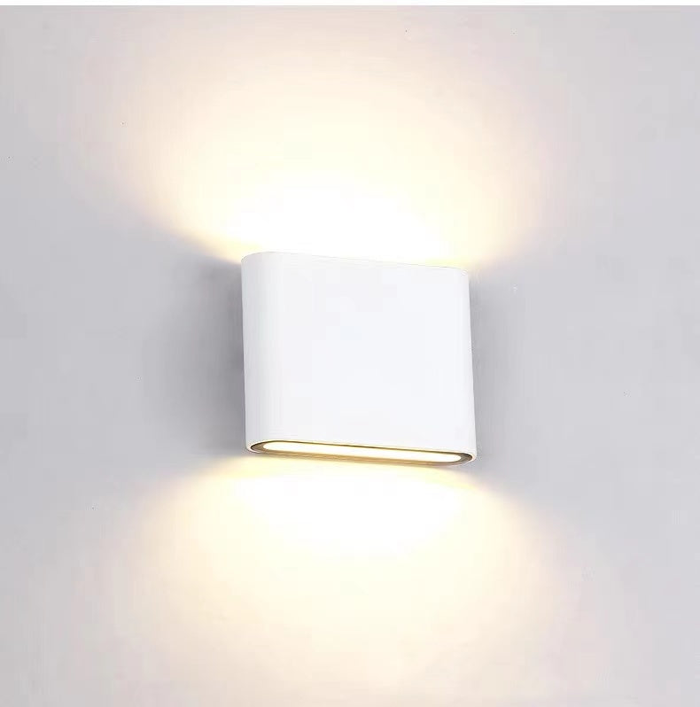 Orix Modern Rectagulart Waterproof Outdoor Wall Lamp, Black/White - Sereilux