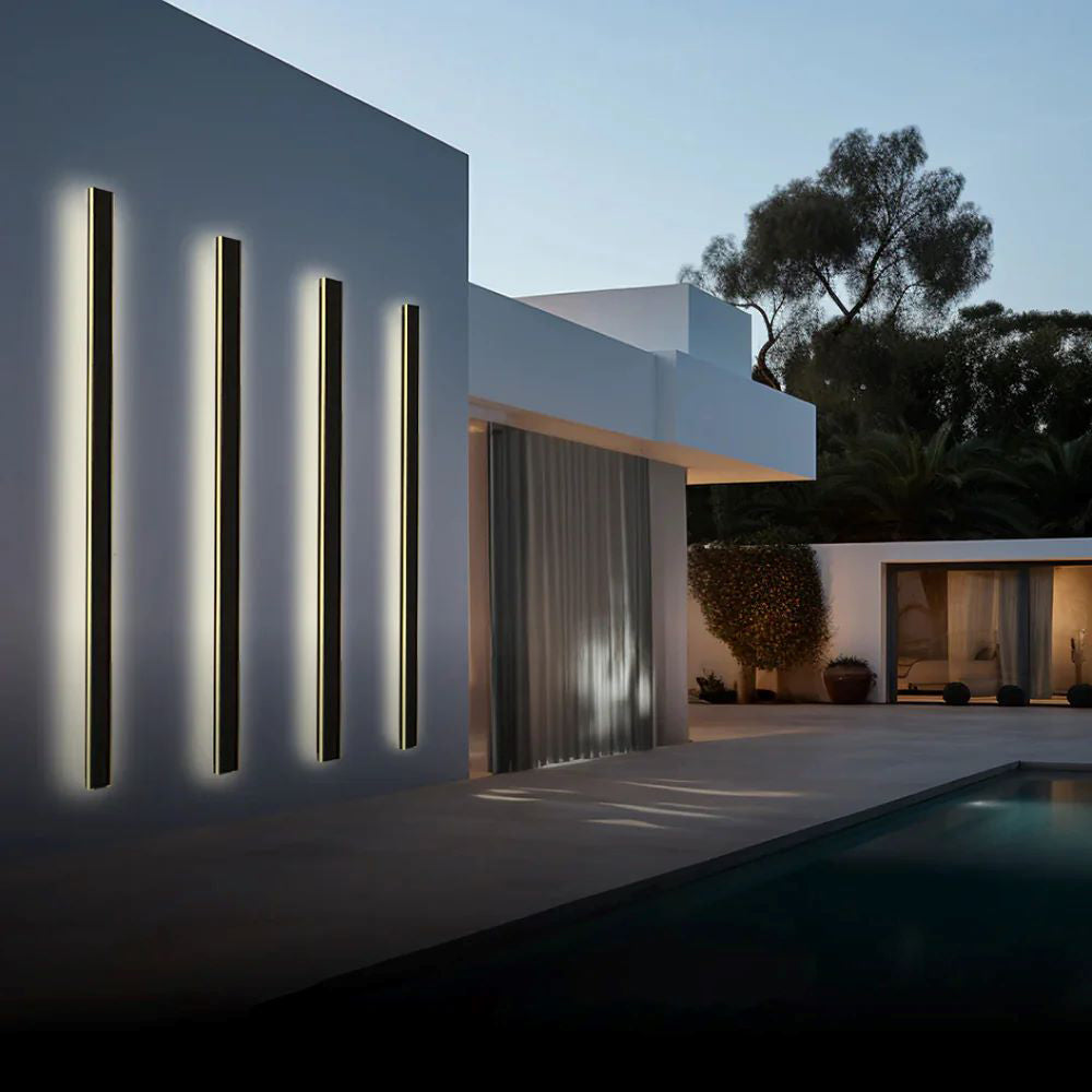 Nazen Applique Murale Extérieur LED Étanche Minimaliste Métal Cour-Luire