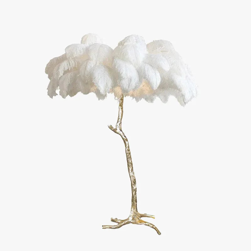 Salenor Nordic Luxury Unique Ostrich Feather Floor Lamp/Table Lamp - Sereilux