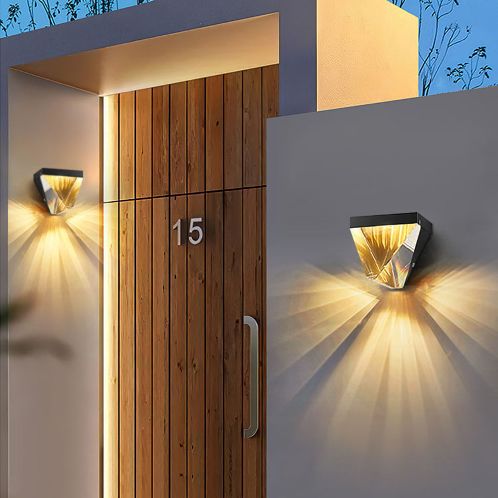 Lampada da parete Norevia impermeabile Diamante / Cristallo per esterni - Sereilux
