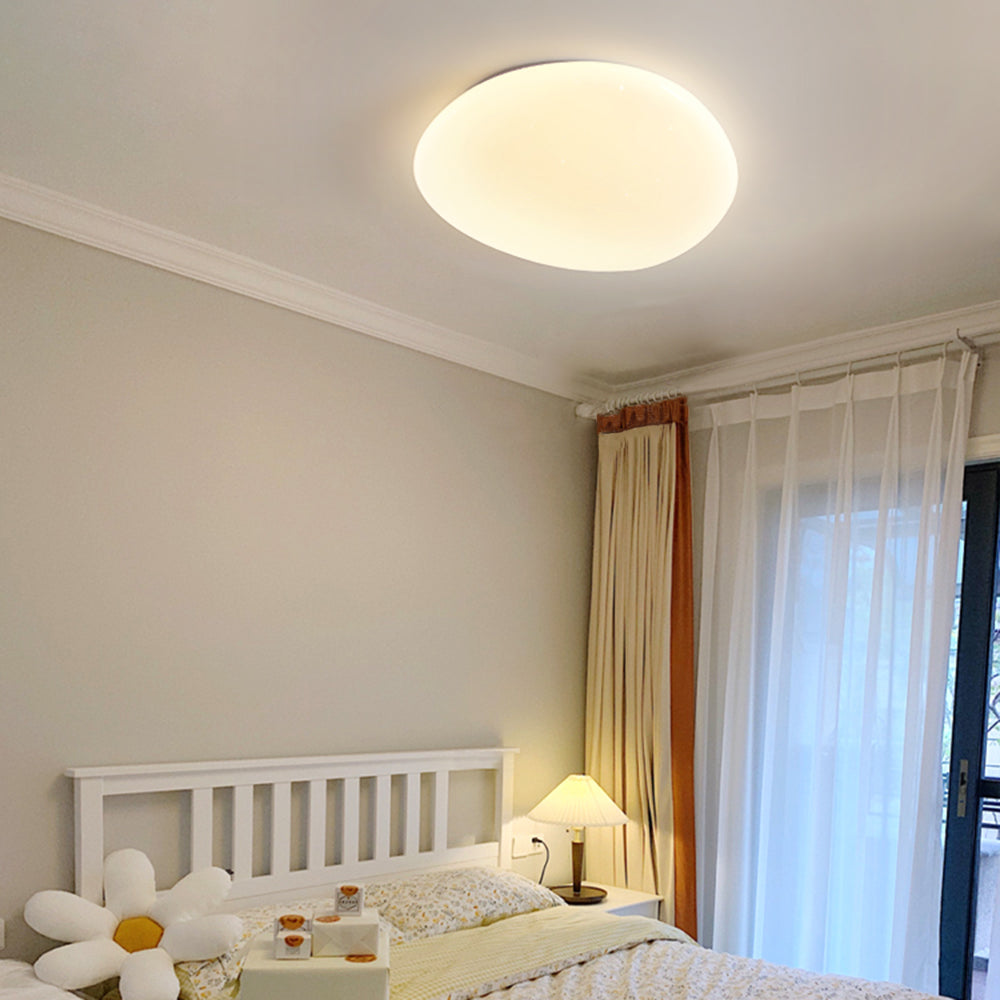 Sorexar Plafonnier Galet Moderne Blanc. Salon-Luire